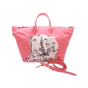 Louis Vuitton Cruise Line Cabas Nouvelle Vague Bag Coral Canvas Handbag Shoulder